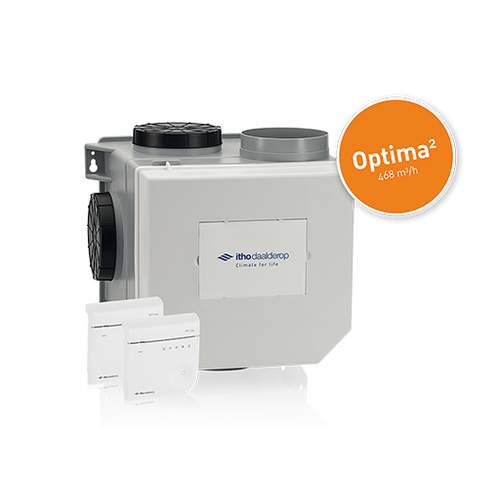 Itho Daalderop CVE S Optima2 pakket met CVE HE ventilatie-unit met geintegreerde vochtsensor