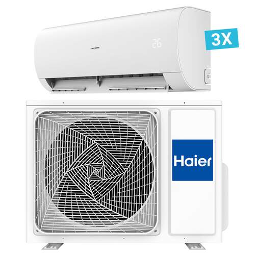 Haier Pearl Multi-split 3x binnenunit 2,5 kW + 1x buitenunit 7,0 kW R32 wit (incl. 3x IR afstandsbediening en Wifi-module)