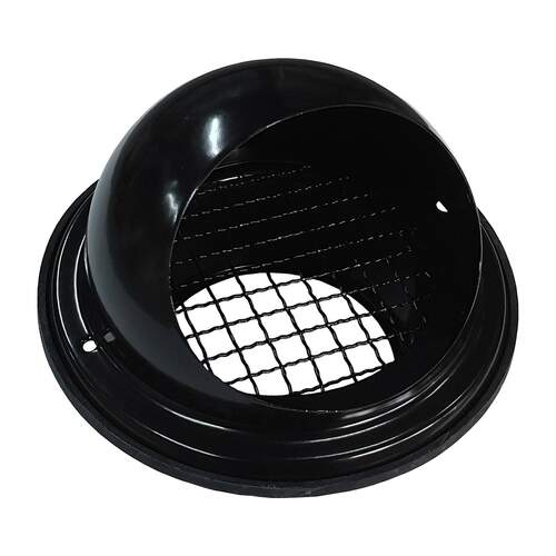 Nedco buitenrooster Ø100 mm zwart bol model inclusief grof gaas