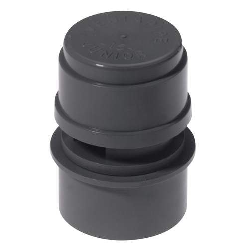 McAlpine Ventapipe beluchter ontluchter pvc Ø 32 mm met verloopring Ø 40 mm grijs