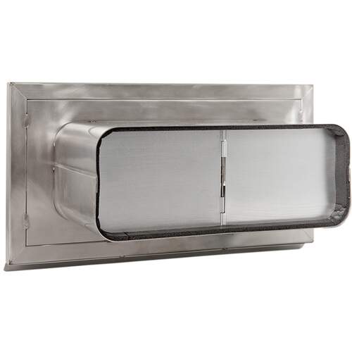 Nedco ECO+ RVS buitenrooster 222 x 89 mm met vaste lamellen