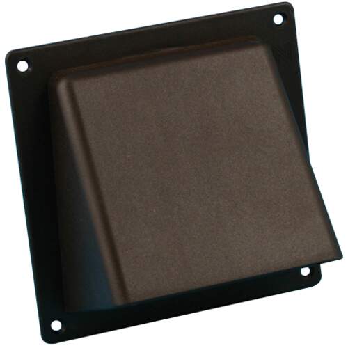 Nedco gevelklep 100-125mm kap model kunststof bruin