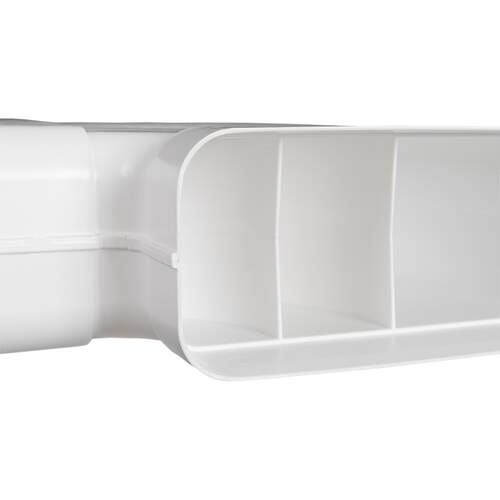 Nedco ECO+ hoekstuk 90° 220 x 90 mm horizontaal kunststof wit