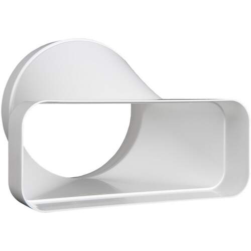 Nedco ECO+ overgangstuk recht Ø150 mm - 220 x 90 mm kunststof wit