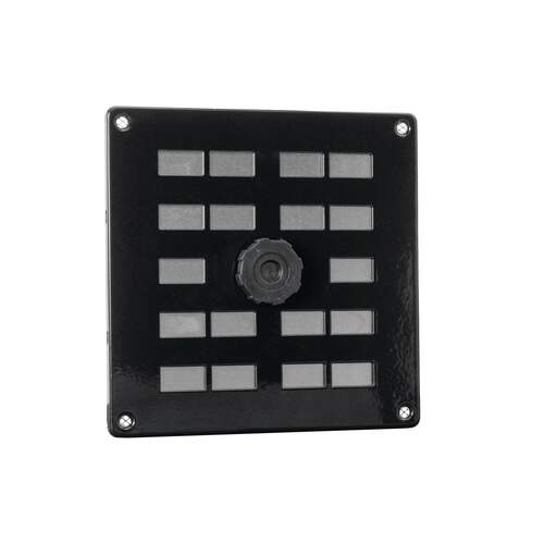 Nedco schuifrooster aluminium 200 x 200 mm met gaas zwart