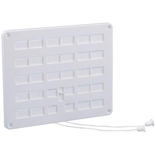 Nedco afsluitbaar ventilatierooster 300 x 250 mm met gaas wit