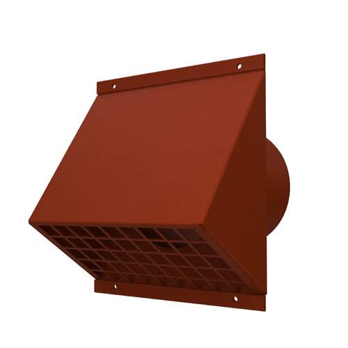 Burgerhout ventilatie muurrooster Ø160 mm terracotta