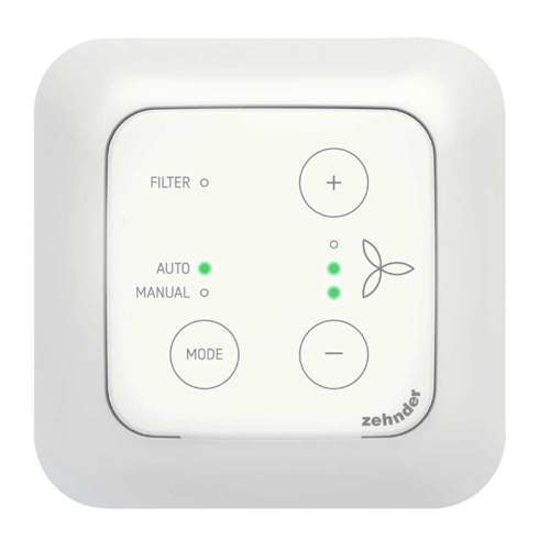 Zehnder ComfoSwitch C55 bedieningspaneel 3-standen regeling bedraad uitvoeren