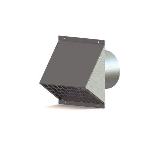 Burgerhout ventilatie muurrooster Ø160 mm aluminium