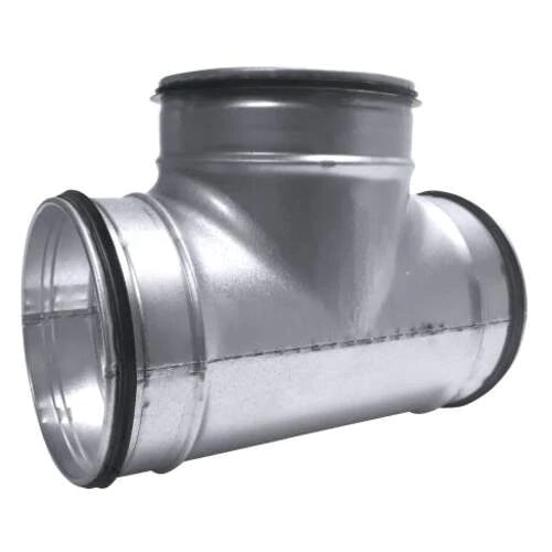 R-vent Spiro safe T-stuk Ø224 - 355 mm 90° sendzimir verzinkt