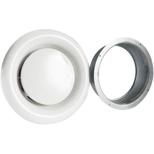 Nedco afzuigventiel Ø150 mm wit met aansluitbus