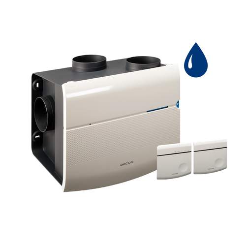 Orcon SmartLine MVS-15RH CO2B max Woonhuisventilator met vochtsensor, CO2 bedieningssensor en CO2 ruimtesensor