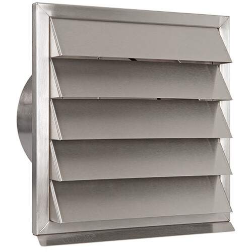 Nedco ECO+ RVS buitenrooster Ø180 mm met vaste lamellen