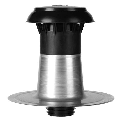 Anjo Vent-Alu 3000 platdak ontluchter dubbelwandig 90/100mm aluminium met PP bovenkap