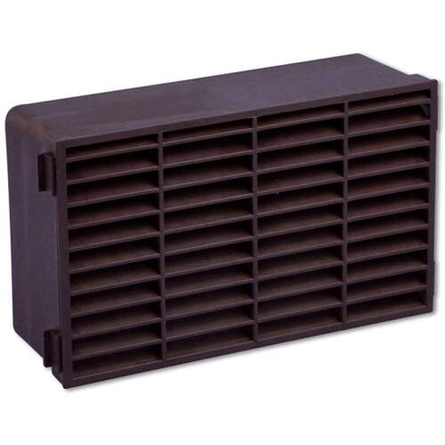 Nedco ventilatierooster 227 x 133 mm dubbelsteens bruin