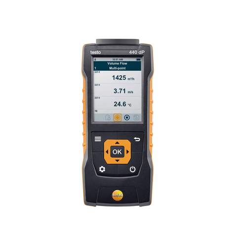 Testo klimaatmeetinstrument + verschildrukmeter 440 dP